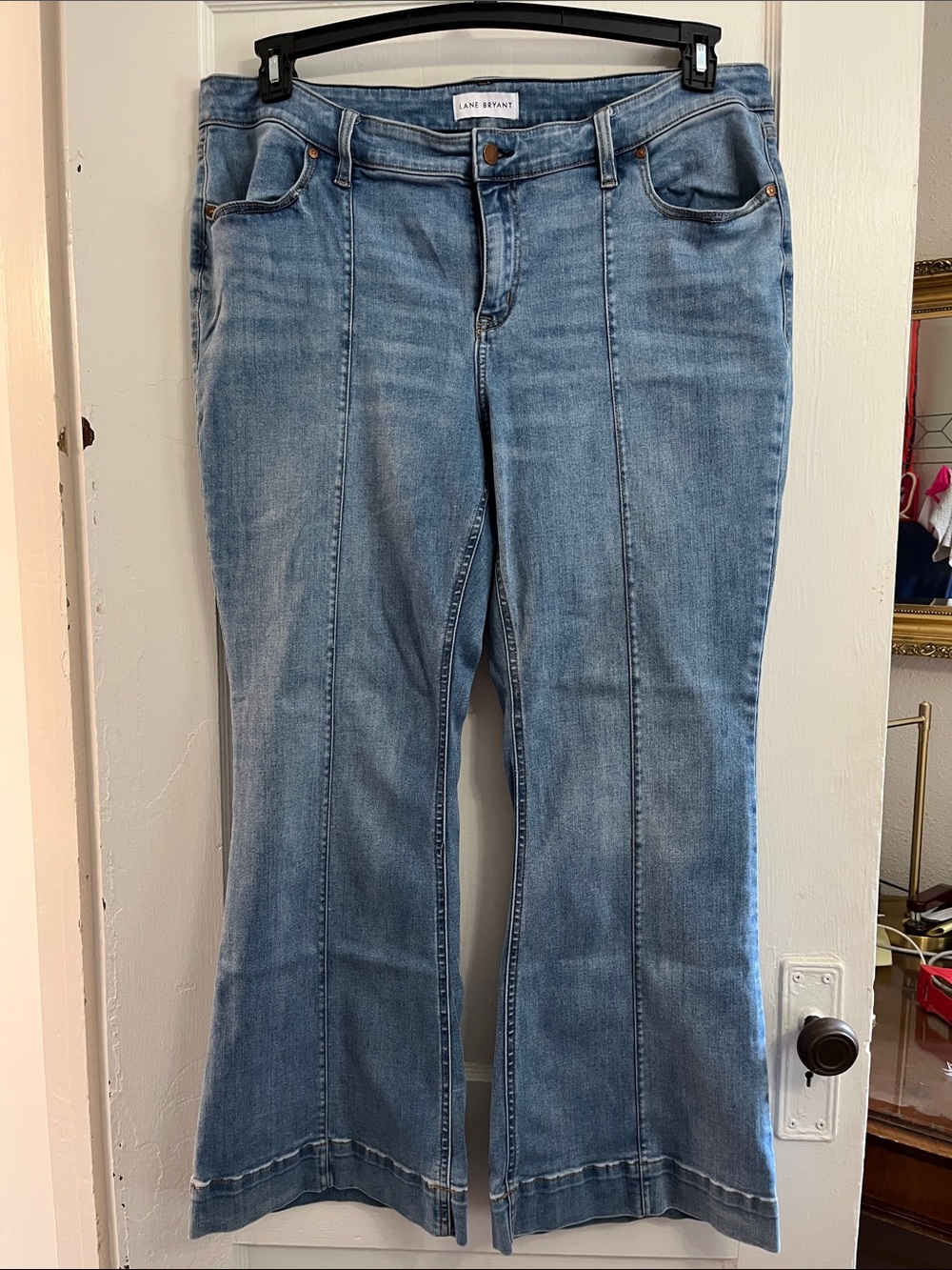 Lane Bryant Light-Blue Flare Jeans with Center Seams